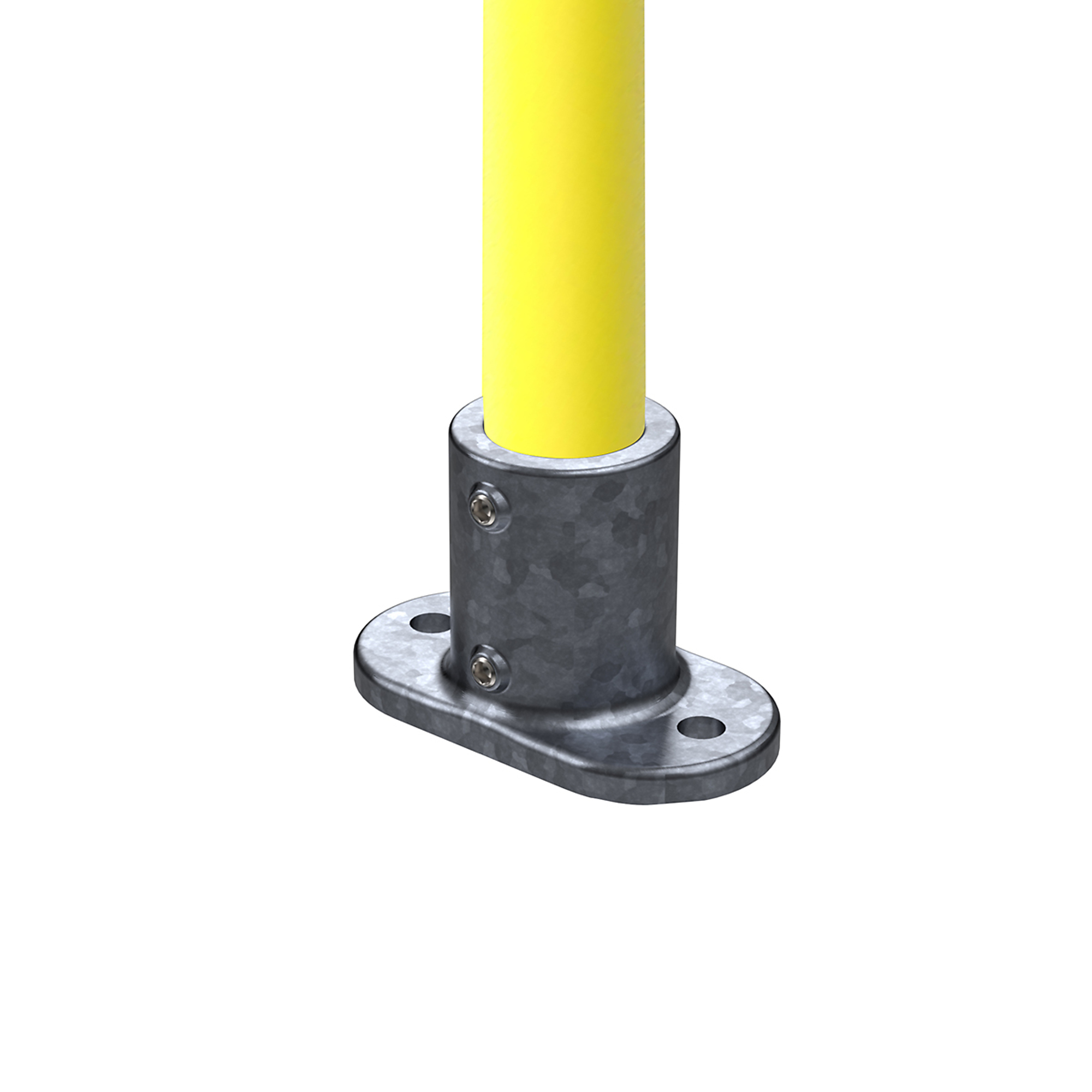 Safety Rail Co. Galvanized Pipe Fitting - Standard Railing Flange - 1-1/4in - MODEL #150236